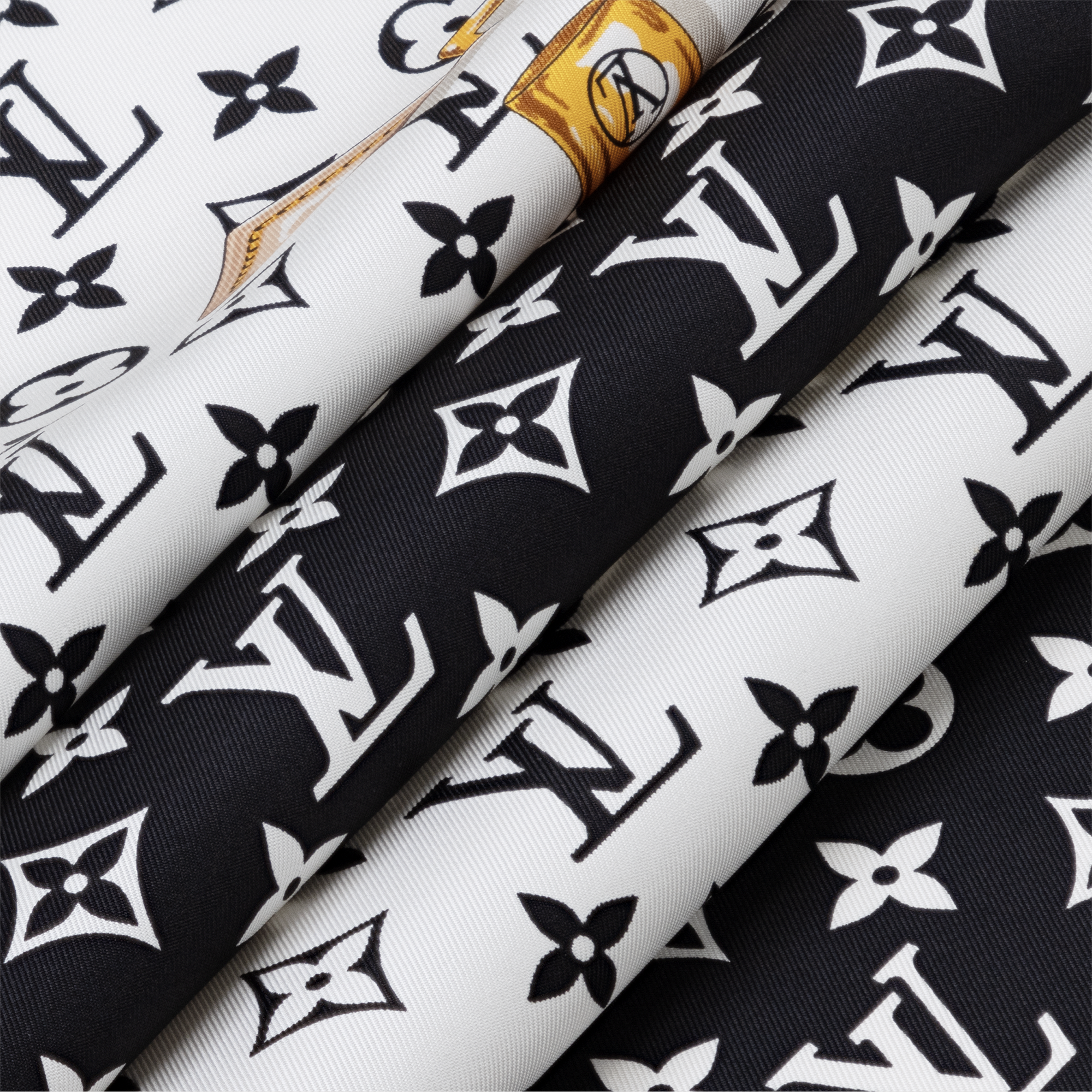 Louis Vuitton ブロック ホワイト/ブラック Monogram Confidential Square 90 - Luxury S00 Black | LOUIS VUITTON